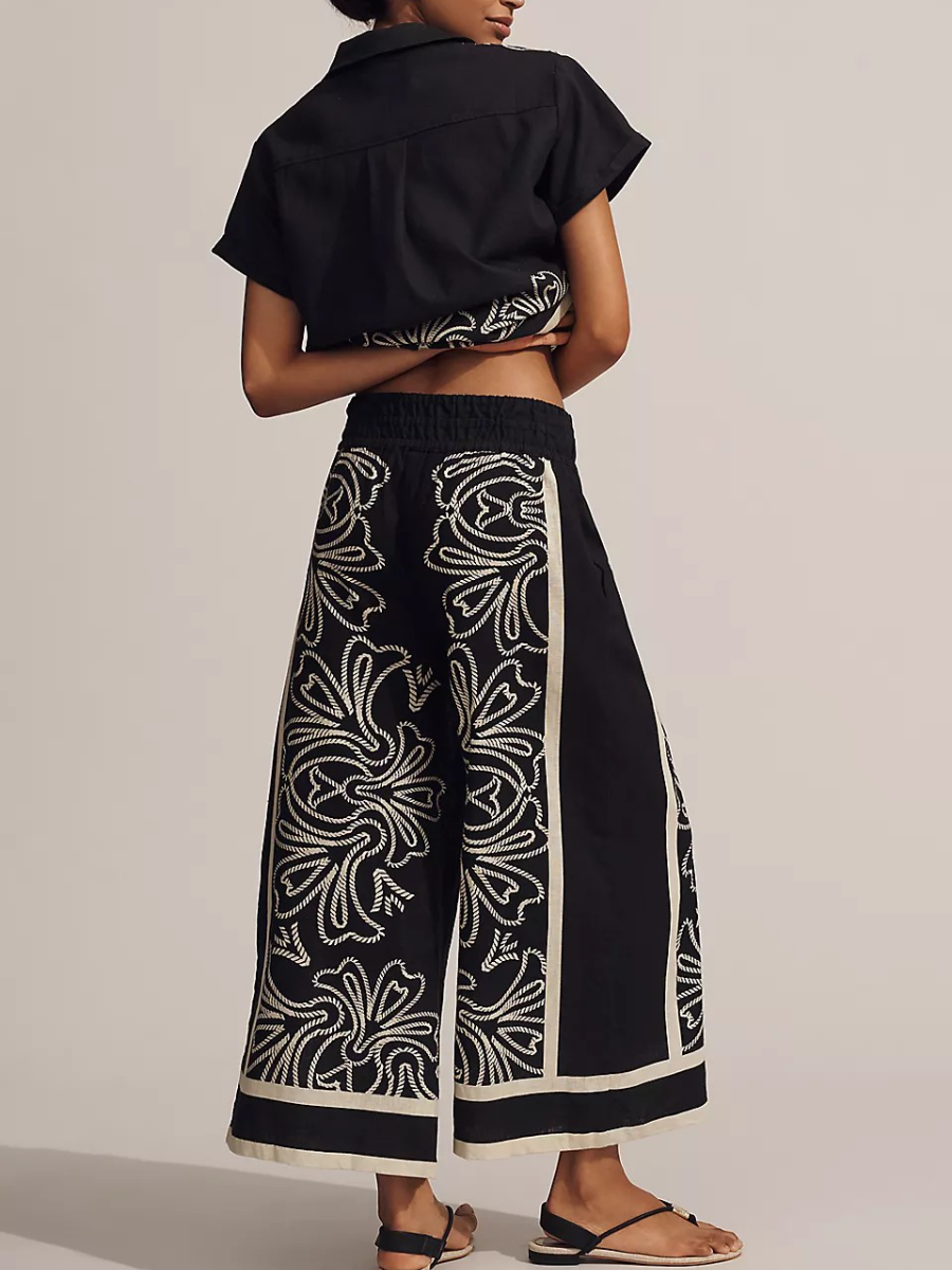 Chic Linen Printed Set
