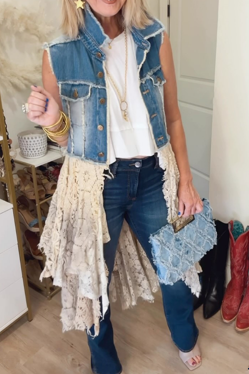 Chill Lace Denim Vest