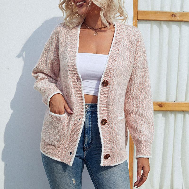 Clashing Buttons Knitted Cardigan