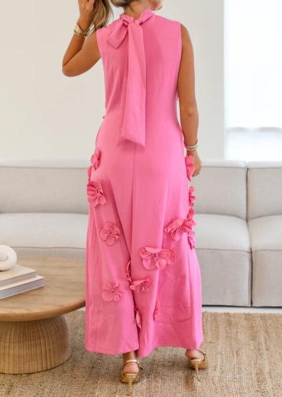 Gorgeous Flower Sleeveless Maxi Dress